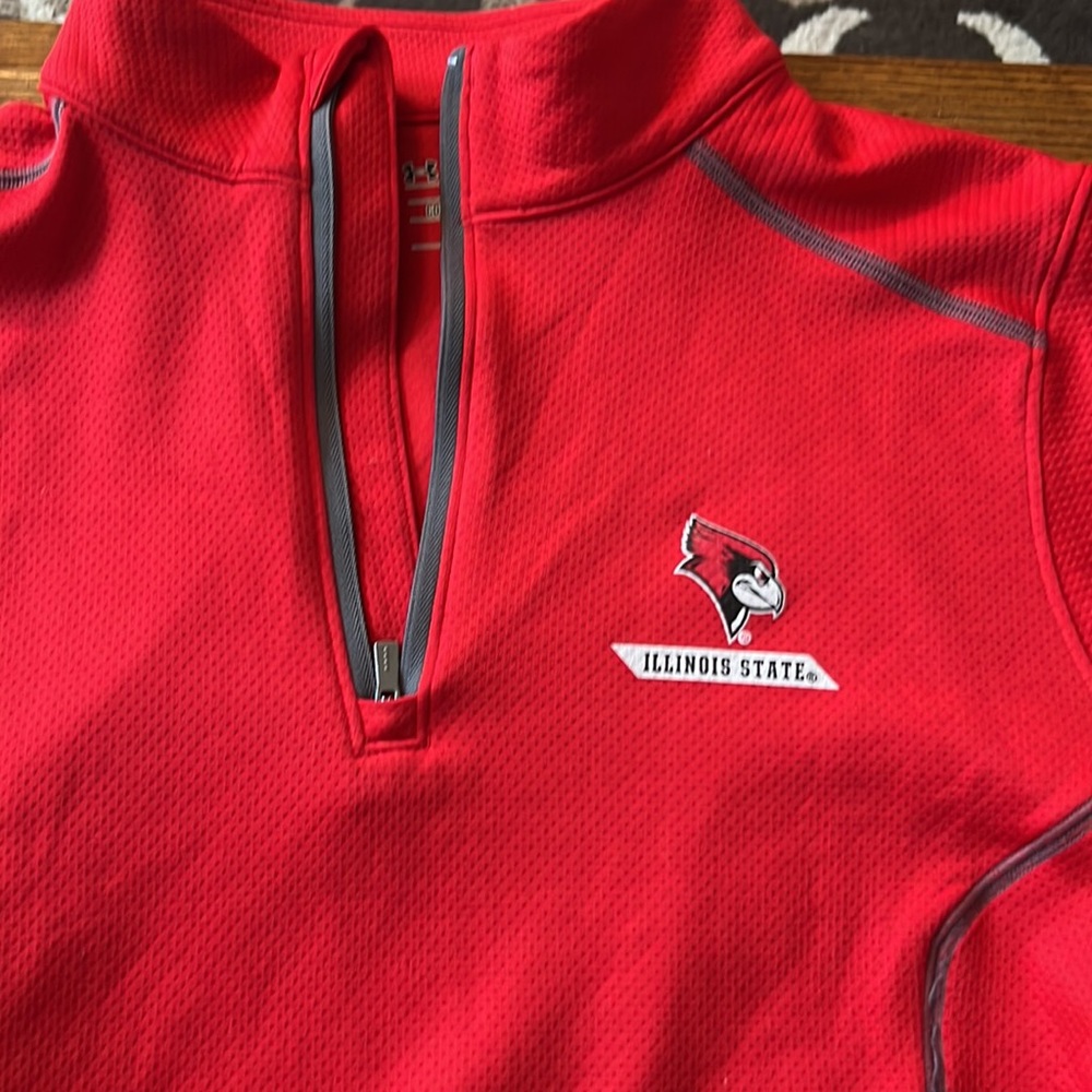 🎓Illinois State ISU college REDBIRDS long sleeve QUARTER ZIP Track  shirt size M